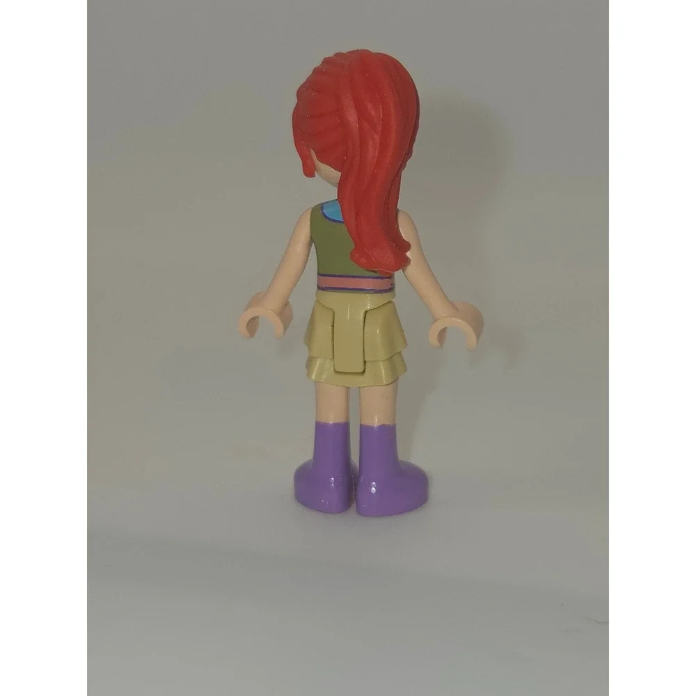 LEGO Friends Mia Minidoll Safari Outfit Red Ponytail Purple Boots Figure